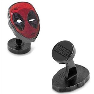 Precious stone Deadpool mask cufflinks